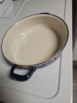 3.4-quart Atelier Chefs blue enamel pan