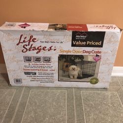 Life stage single door pet crate. brand new