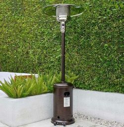 Outdoor Propane Patio Heater, 46,000 BTU Gas Outdoor Heater with Detachable Wheels, Portable Heater