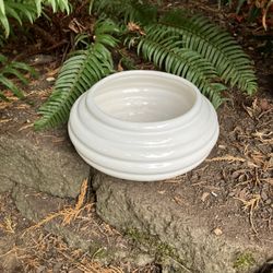 Haeger Pottery White Bowl Vase Plant Pot