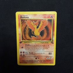 Rare 1st Edition Moltres - 1999 Fossil Set (Non-Holo 27/62) Pokemon