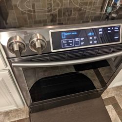 Samsung black stainless steel range oven 