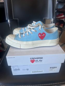 CDG PLAY x Converse baby Blue Quartz Size 5.