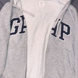 GAP Grey Zip Up Hoodie.