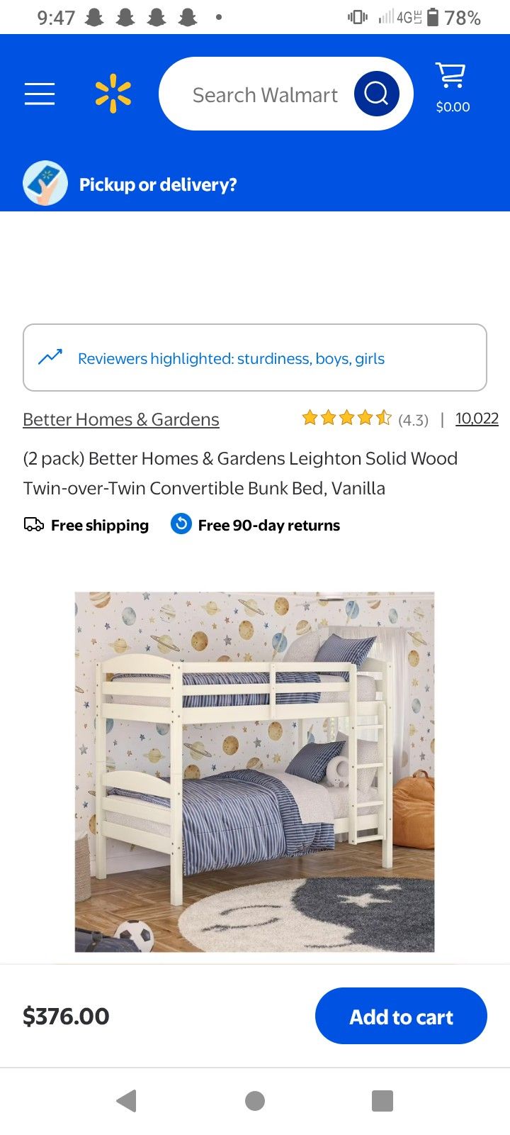 Brand New Wood Bunk Bed