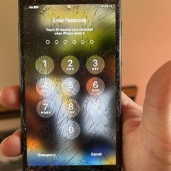 Apple iPhone 7 Plus Black (cracked Glass Pin Locked A1784 For Parts Only As Is