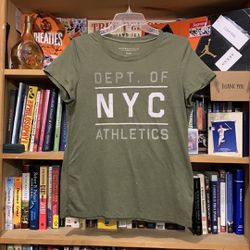 AEROPOSTALE NY-women’s army green short sleeved graphic crewneck slim tee-shirt