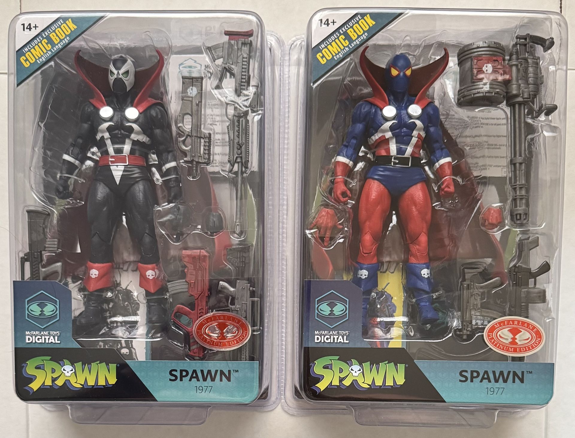 McFarlane Spawn 77 Digital Red Platinum Edition Action Figure (2X)