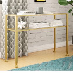 Gold & Glass Console Table 