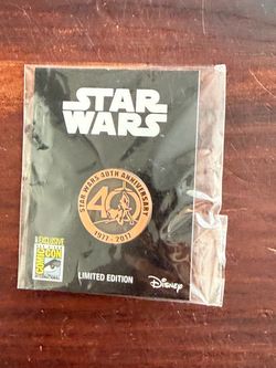 Star Wars 40th Anniversary Pin Disney Comic Con Bronze