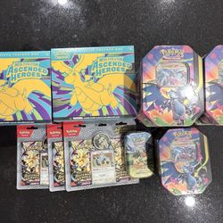 Ascended Heroes Pokemon Etb$130 Charizard Tin$50 Larry 2 Pack $30