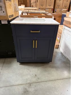 30” Bathroom vanity in blue