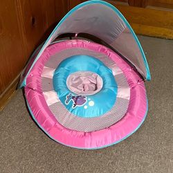 SwimWays Baby Spring Float Canopy - Pink Fish