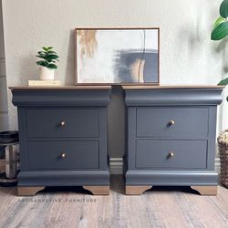 Vintage-Modern Nightstand Set