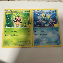 Pokemon Cards XY Black Star Promos Chespin XY01 Froakie XY03
