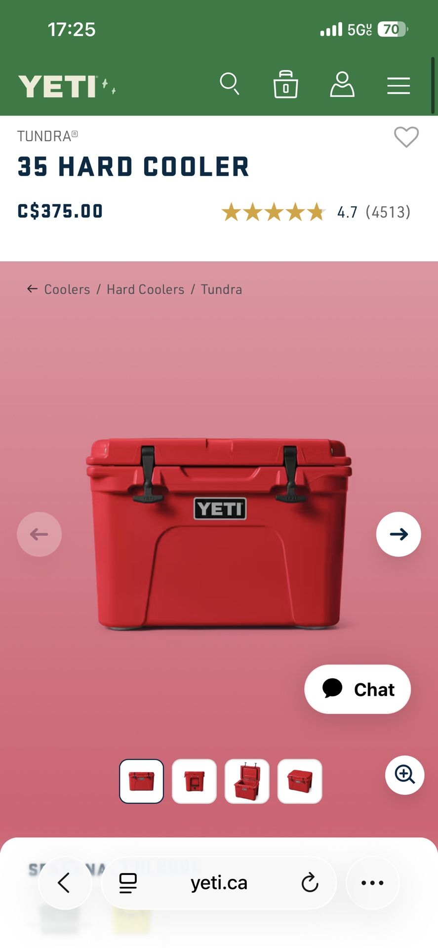 Red yeti Cooler