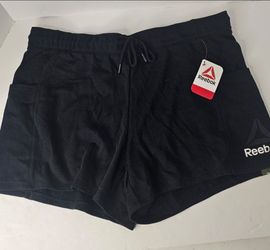 Reebok Black Relaxed Fit Shorts Womens XL