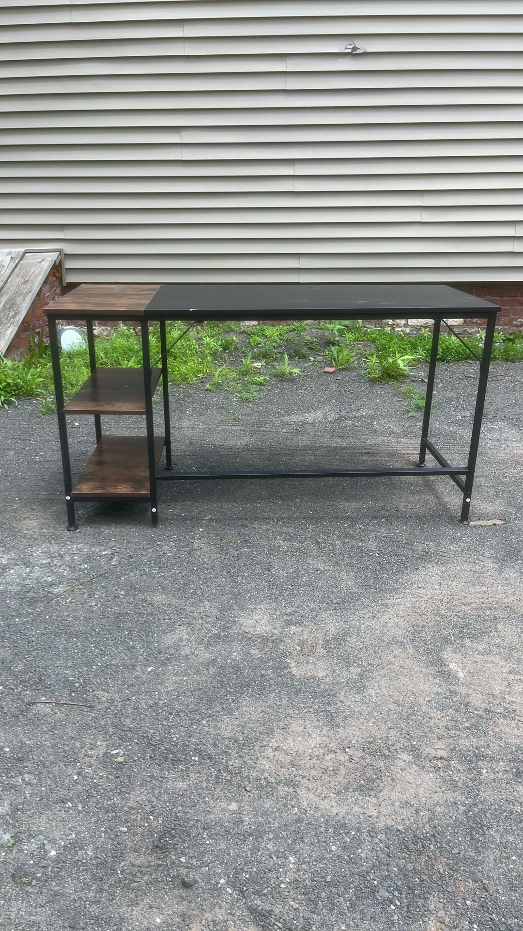 2 Shelved Black Desk