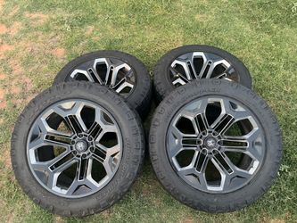 Black Widow 22 inch Wheels and Tires set of 4 285/55R22 LIKE NEW  SPECIAL EDITION