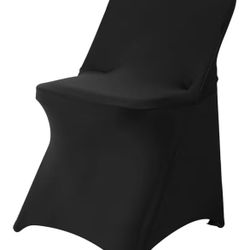 12 Pack Black Spandex Folding Chair Covers