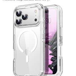 AICase for iPhone 17 Pro Max Case Clear Compatible with MagSafe 3 in 1 Heavy Duty Drop Protection Full Body Rugged Shockproof/Dust Proof 3-Layer Milit