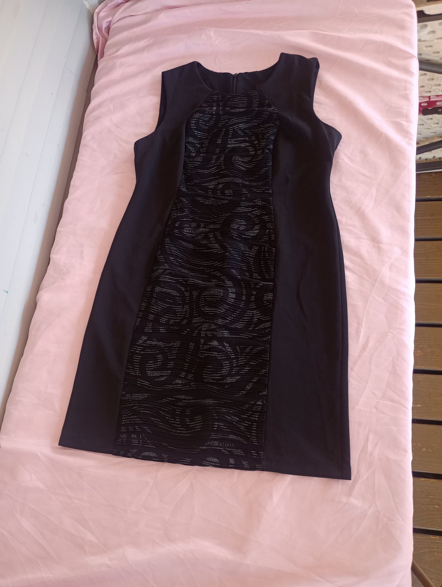 R&M Richards Black Dress Petite Sz. 12P Elegant Black Sleeveless Dress