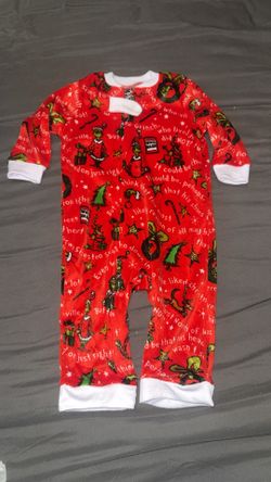 New kids grinch pjs onesie 9 months 