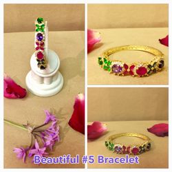 Beautiful lucky #5 bracelet 24k plated $50 or OBO