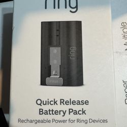 Ring Rechargeable Quick Release Battery Pack