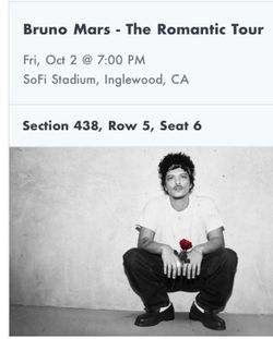 Bruno mars ticket