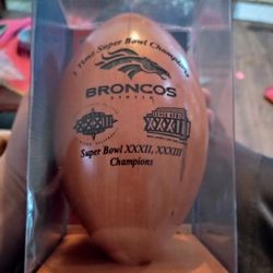 Denver Broncos Laser Engraved NFL Football 