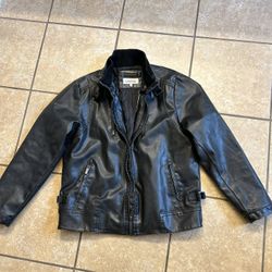 Black Leather Jacket Men’s Large