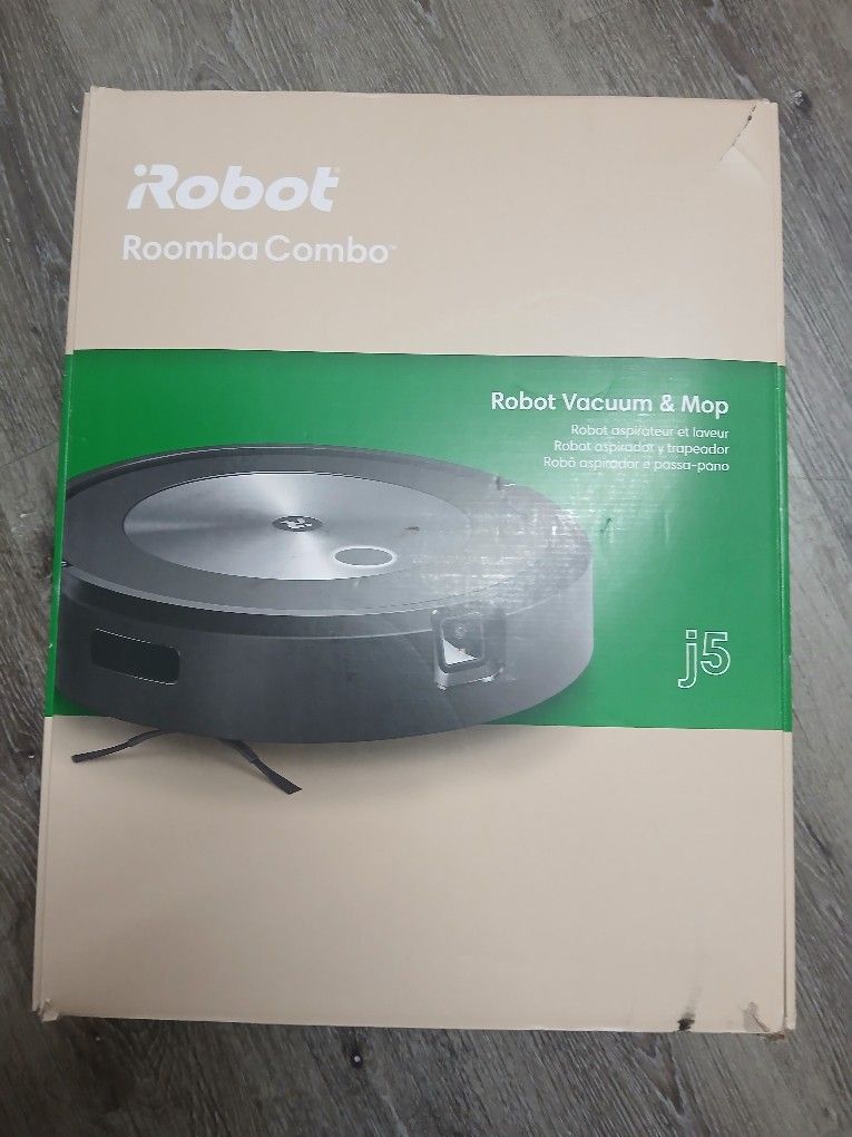 IRobot Roomba Combo j5 Robotic Vacuum And Mop w Charging Station and Bin
