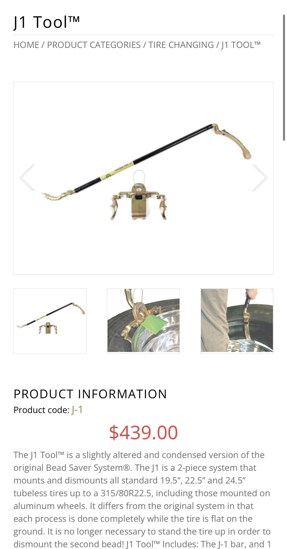 Semi Truck Tire Change Tool