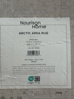 Nourison Home™ ARCTIC AREA RUG - LIGHTLY USED LIKE NEW