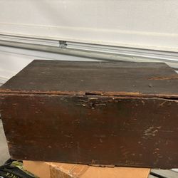 Antique Wood Tool Box 