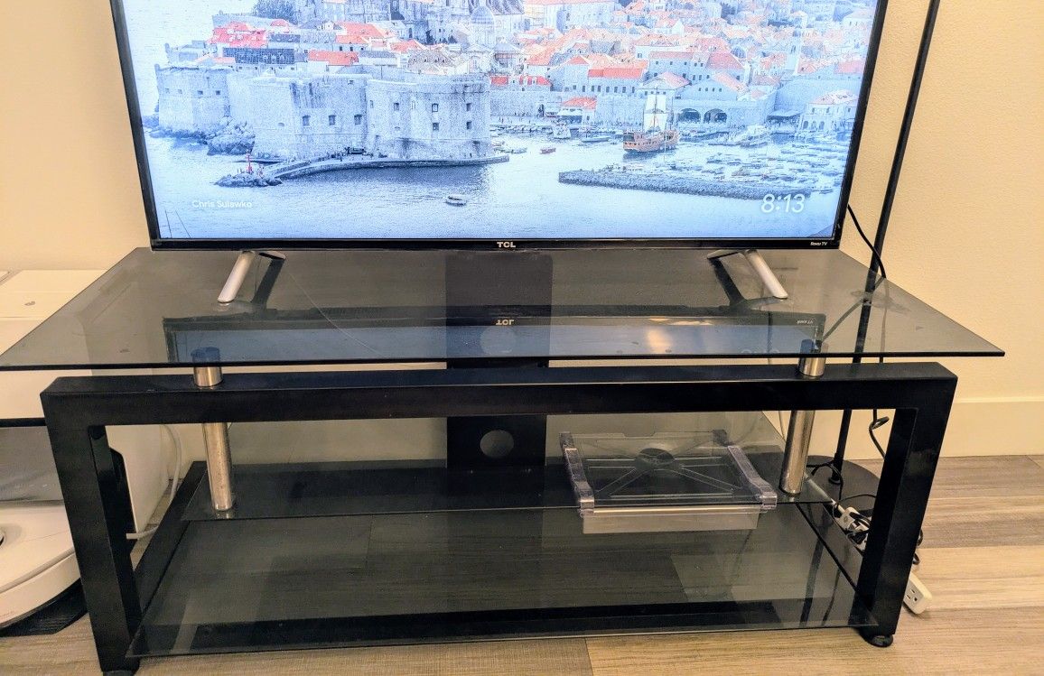 TV Stand, High Quality, Black, 52"
