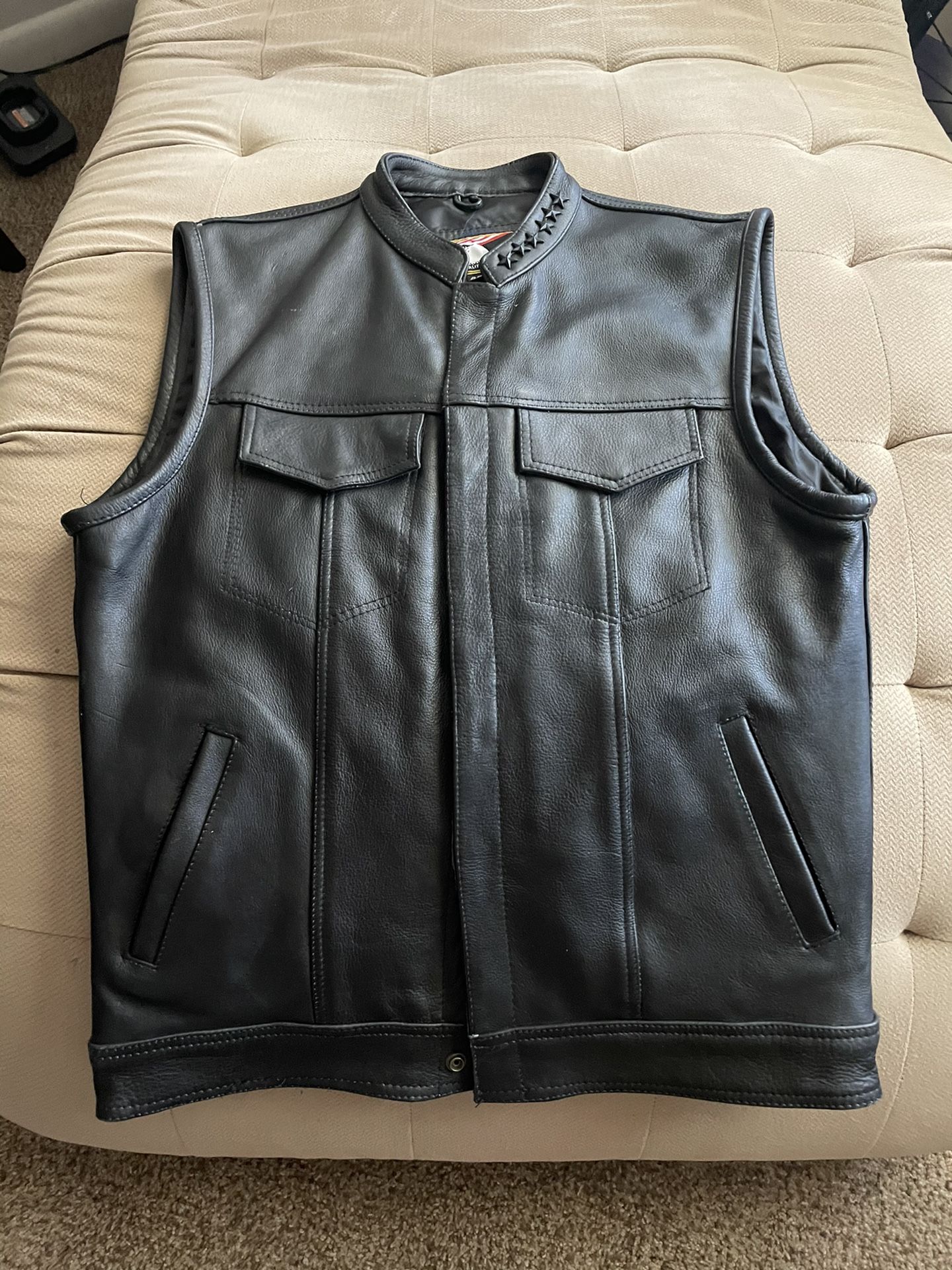 Leather Motorcycle Vest