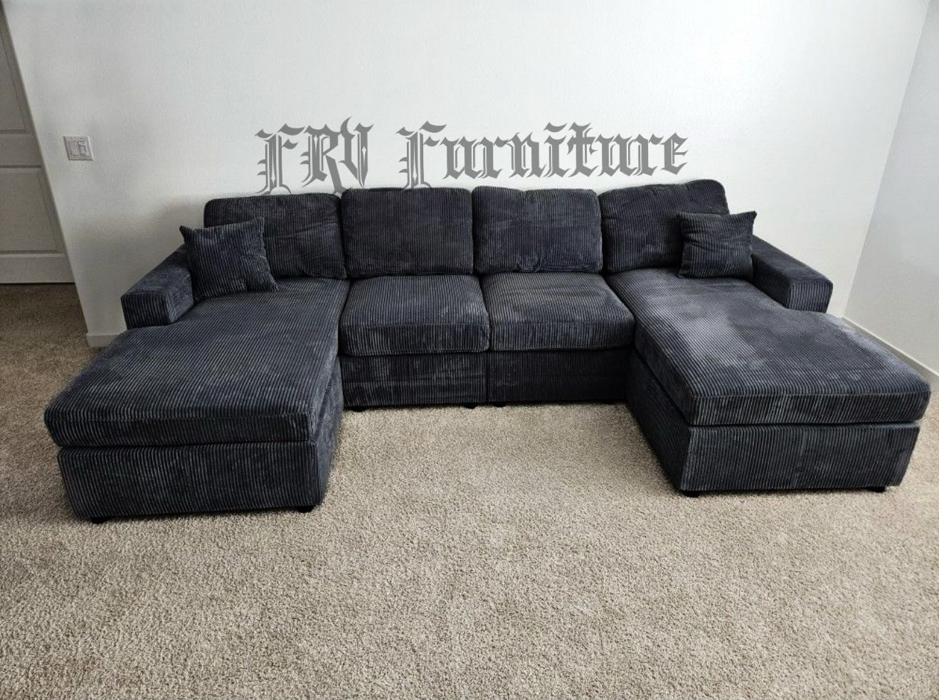 New Black Sectional