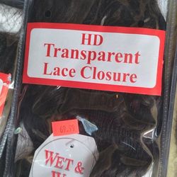 Hair CLOSURES.  100% REMY Brazilian 