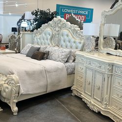 Seven Piece New Bedroom Set On Sale
