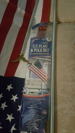 U,S flag y pole set