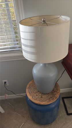 Modern Round Ceramic Table Lamp - Great Condition