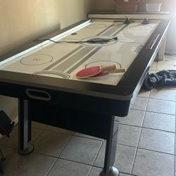 Air Hockey And Ping Pong Table 
