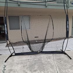8' Batting/Pitching Net  (Black Net&Posts) & Bag