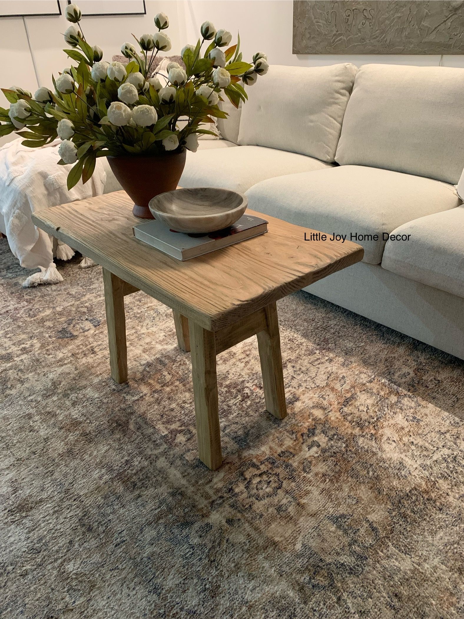 Earthy Organic Elements Home Decor Small Side Table/Kid’s Desk 