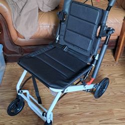 Like New Portable Foldable Wheelchair Handcart Travel Transport Chair