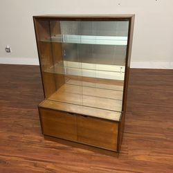 Vintage Teak Mirrored Display Cabinet - Many More Items In Stock!