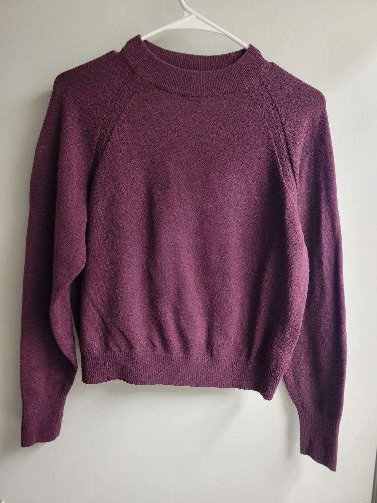 Burgundy Knit Sweater 