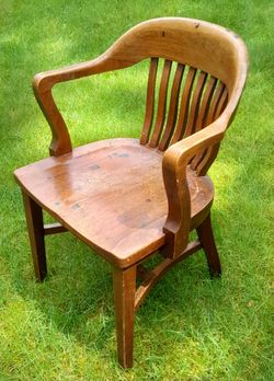 Vintage Wood Desk Chair